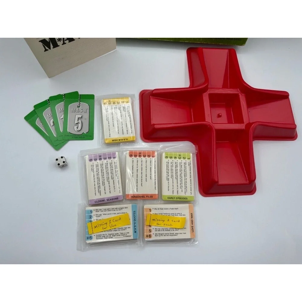 Vintage 1984 Golden Trivia Game MASH Edition‎ With Box 99% Missing 2 cards